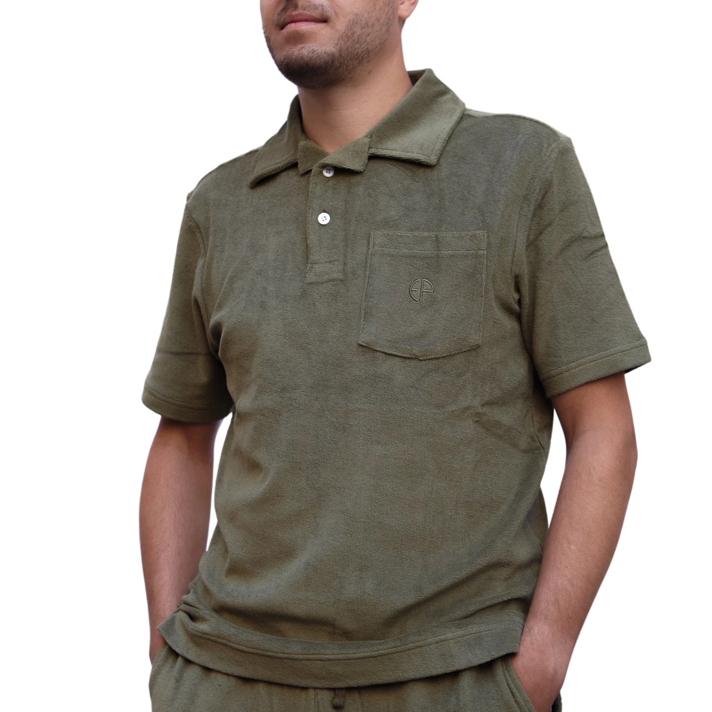 GREEN PIKE IN COTTON TERRY - SPUGNA DI COTONE