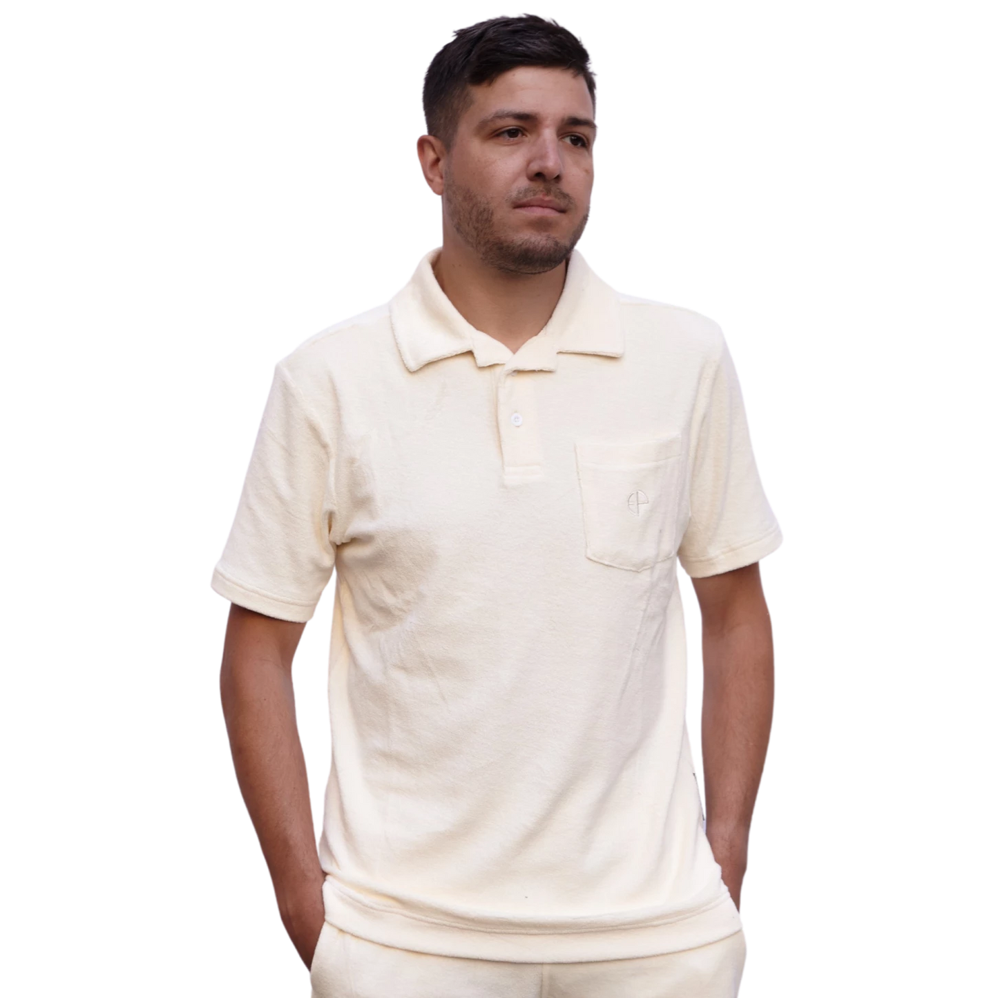 WHITE COTTON TERRY PIQUE - SPUGNA DI COTONE