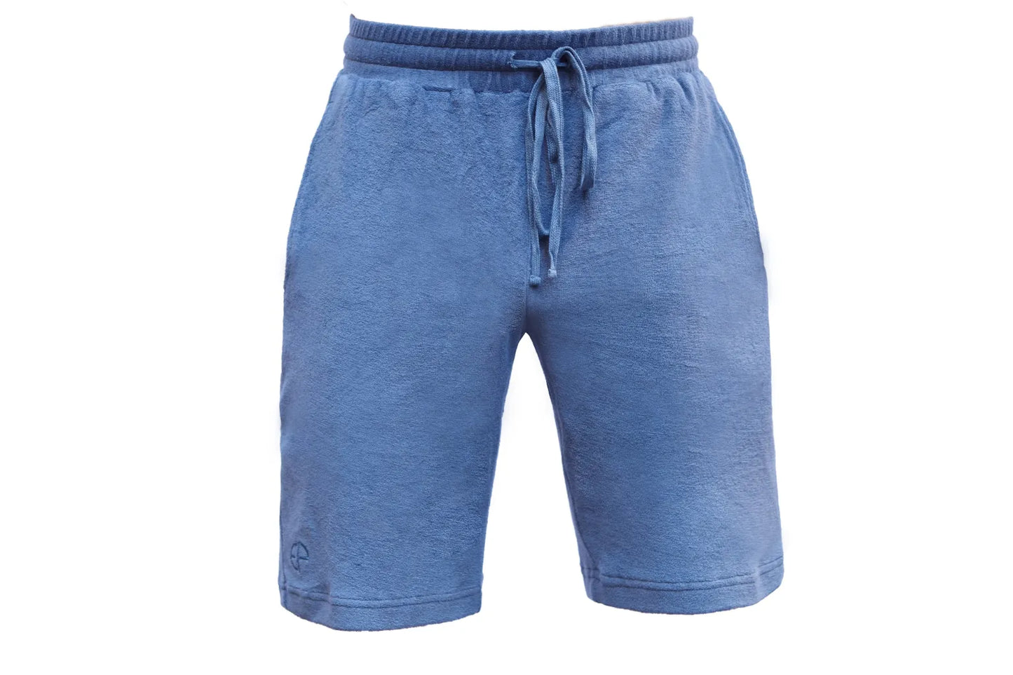 BLUE SHORTS IN COTTON TERRY - SPUGNA DI COTONE