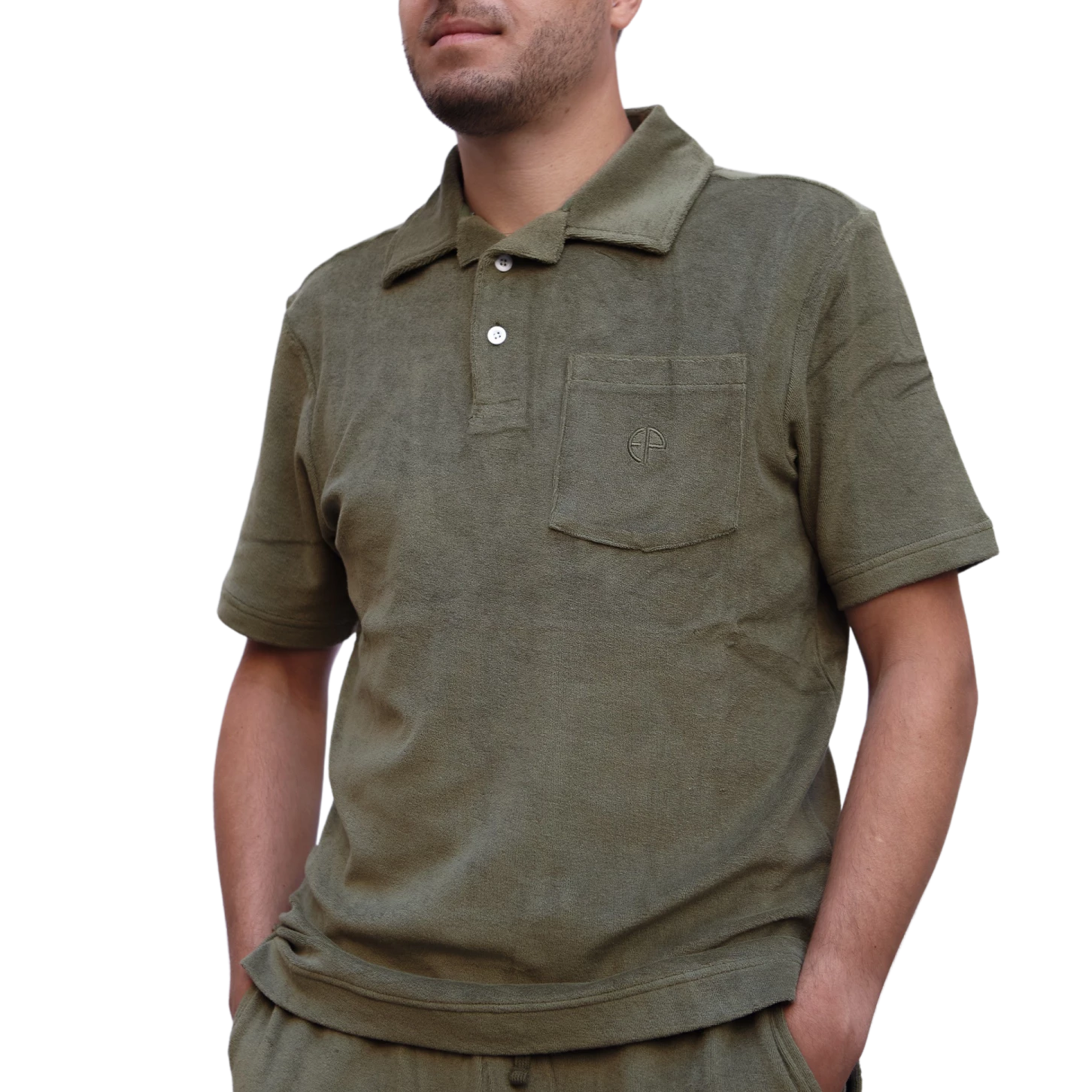 GREEN PIKE IN COTTON TERRY - SPUGNA DI COTONE